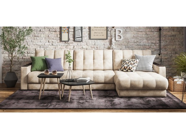 Угловой диван BOSS 3.0 MAX велюр Alkantara пепел Угловой диван BOSS 3.0 MAX велюр Alkantara пепел