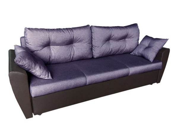 Диван Квадро (рогожка/кватро 10/кожзам коричневый)