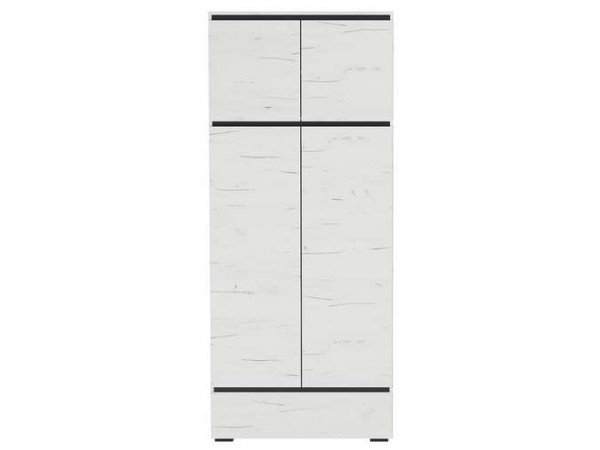 Шкаф 4С1Я "ГРЕТТА" Дуб Крафт белый - Антрацит