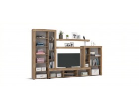 Монтана стенка Крафт табачный + Серый графит