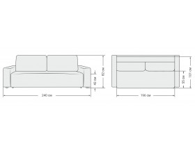 Норд диван Велюр Монолит аква