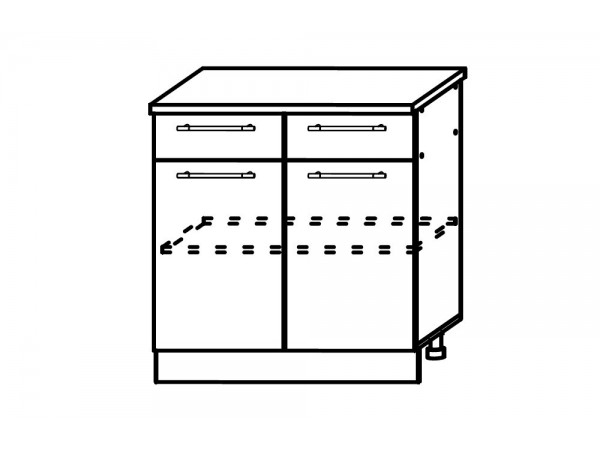 Корпус нижний 2 ящика ШН2Я 800 Корпус нижний 2 ящика ШН2Я 800