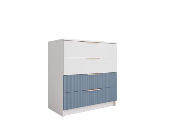 Комод 800 МС Лавис КМД 800.1 Белый софт/Лазурь софт