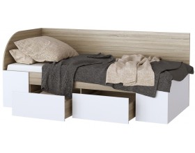 БЕАТРИС Кровать-софа КР900 Сонома-Белый глянец