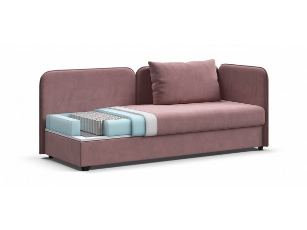 Тахта Ирис велюр Monolit роуз