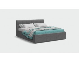 Кровать Белла рогожка Malmo серая + ПМ 160*200