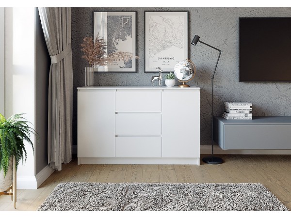 МС Мори комод МК 1200.3 Белый