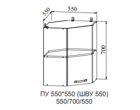 Корпус верхний угловой ПУ 550*550