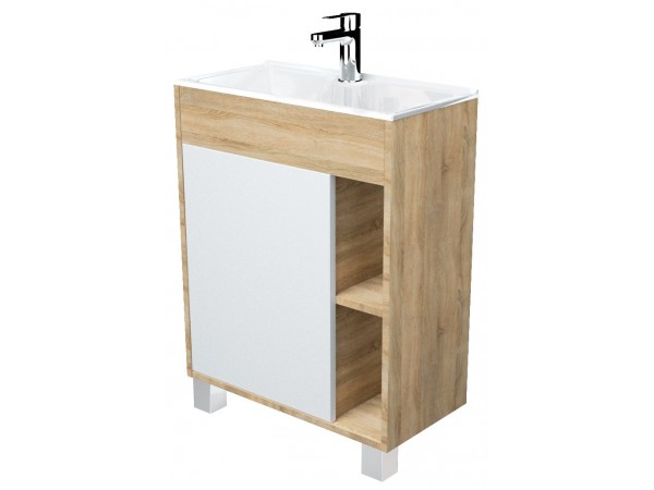 Тумба с раковиной Lido 60Н 1д. Дуб Сонома