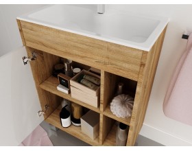 Тумба с раковиной Lido 60Н 1д. Дуб Сонома