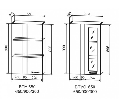 Шкаф верхний ВПУС 650