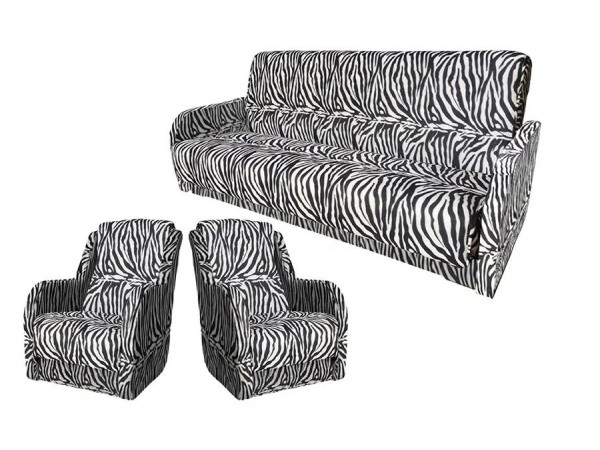 Комплект мягкой мебели Дачник-1(велюр зебра) Комплект мягкой мебели Дачник-1(велюр зебра)