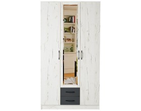 Шкаф Трио Беатрис Крафт белый-Антрацит