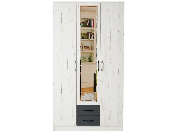 Шкаф Трио Беатрис Крафт белый-Антрацит