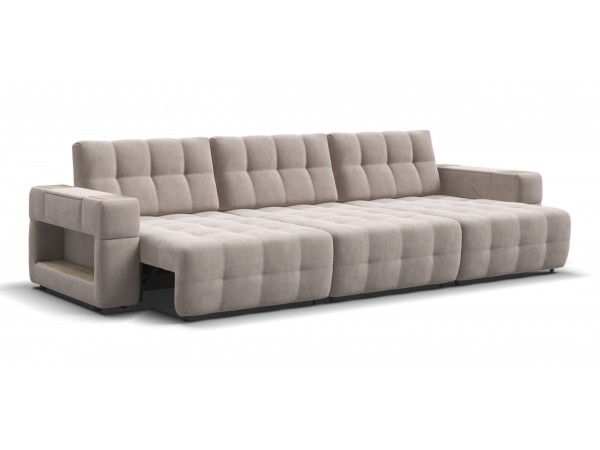 Диван BOSS.XO MAX велюр Monolit латте / WOOD Snow