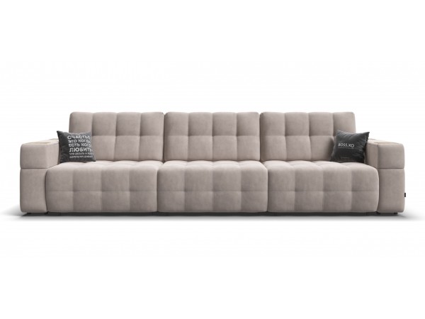 Диван BOSS.XO MAX велюр Monolit латте / WOOD Snow