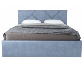 Кровать Лима 1,6 серо-голубая Velutto 12 (Велюр)