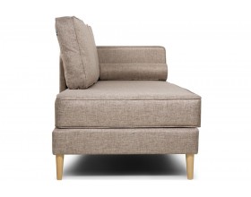  Кушетка Динс ,правый,серая рогожка НПБ