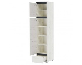 Пенал с ящиком Д2С1Я "ГРЕТТА" Дуб Крафт белый - Антацит