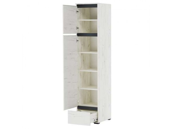 Пенал с ящиком Д2С1Я "ГРЕТТА" Дуб Крафт белый - Антацит