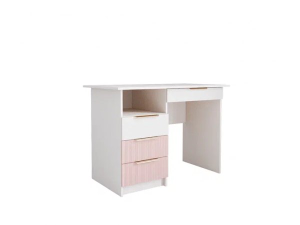Стол письменный МС Лавис СТД 1070.1 Белый софт/Роза
