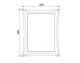 Зеркало Elegant 65*90 White