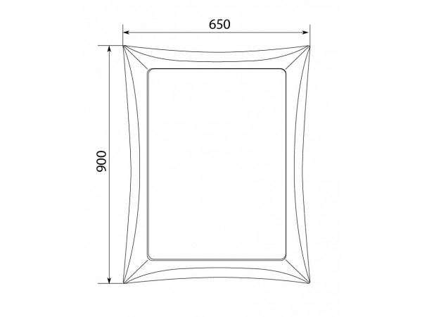 Зеркало Elegant 65*90 White