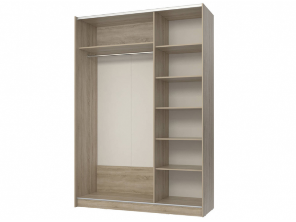 Шкаф-купе Марвин СТЛ.299.05 Дуб сонома/Белый глянец/Дуб светлый