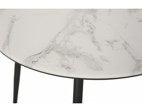Стол Стенли белый мрамор 