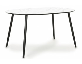 Стол Стенли белый мрамор 