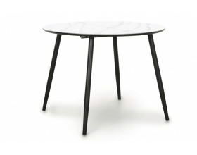 Стол Стенли белый мрамор 