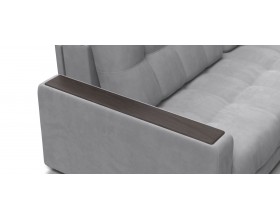 Босс двухместный диван Велюр Монолит сталь