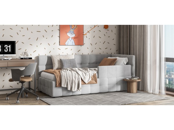 Кровать BOSS mini велюр Monolit сталь  + ПМ 