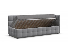 Босс Мини Кровать+ПМ 90*200 Велюр Монолит сталь