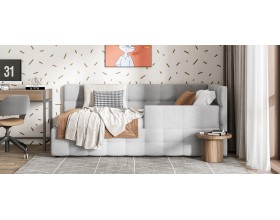 Босс Мини Кровать+ПМ 90*200 Велюр Монолит сталь