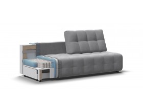 Босс Мини диван Велюр Монолит сталь