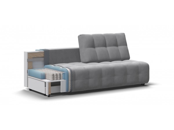 BOSS 2.0 Mini диван велюр Monolit сталь