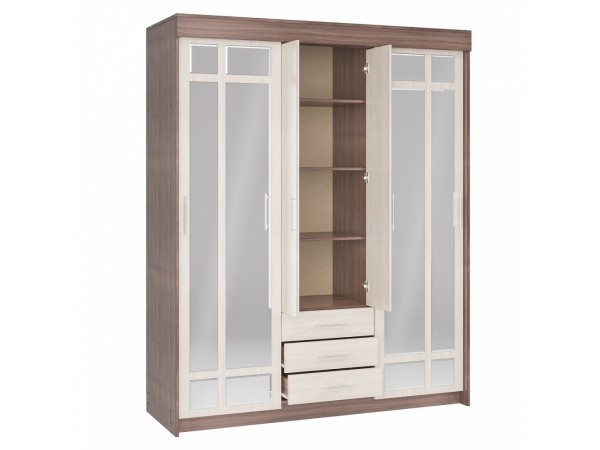 Шкаф-купе Фортуна 1,7 ясень светлый/ясень темный