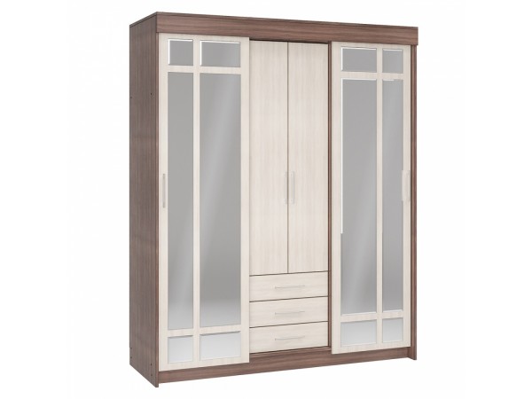 Шкаф-купе Фортуна 1,7 ясень светлый/ясень темный