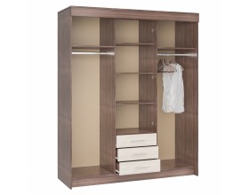 Шкаф-купе Фортуна 1,7 ясень светлый/ясень темный