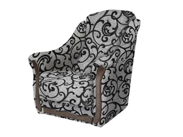 Анна кресло (рогожка завиток черный)