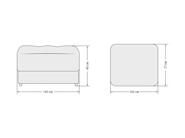 Пуф BOSS XL 100 велюр Monolit санд
