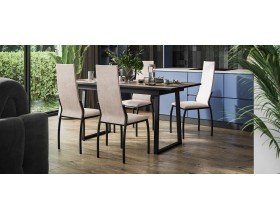 Асти стул 2 шт MONOLIT Латте К, Черный