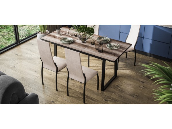 Стул АСТИ NEW 2 шт. велюр Monolit Латте, Чёрный