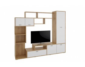 Гостиная Диско дуб дикий/белый СТЛ.150.01