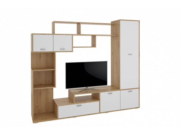 Гостиная Диско дуб дикий/белый СТЛ.150.01