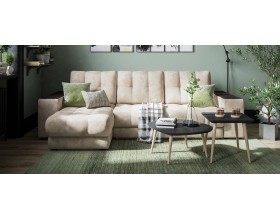 Босс ХЛ угловой диван Велюр Алькантара пепел