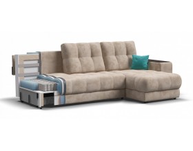 Босс ХЛ угловой диван Велюр Алькантара пепел