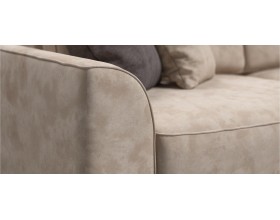 Кинг диван Велюр Алькантара пепел