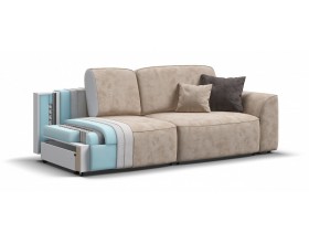 Кинг диван Велюр Алькантара пепел